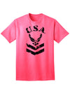 Official USA Military Air Force Stencil Logo Adult T-Shirt-Mens T-shirts-TooLoud-Neon-Pink-Small-Davson Sales