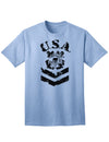 Official USA Military Coast Guard Stencil Logo Adult T-Shirt-Mens T-shirts-TooLoud-Light-Blue-Small-Davson Sales