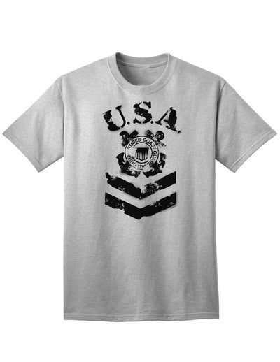 Official USA Military Coast Guard Stencil Logo Adult T-Shirt-Mens T-shirts-TooLoud-AshGray-Small-Davson Sales