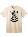 Official USA Military Coast Guard Stencil Logo Adult T-Shirt-Mens T-shirts-TooLoud-Natural-Small-Davson Sales