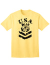 Official USA Military Coast Guard Stencil Logo Adult T-Shirt-Mens T-shirts-TooLoud-Yellow-Small-Davson Sales