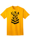 Official USA Military Coast Guard Stencil Logo Adult T-Shirt-Mens T-shirts-TooLoud-Gold-Small-Davson Sales