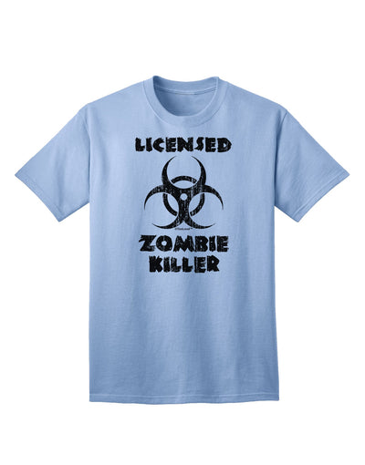 Officially Licensed Zombie Killer - Biohazard Adult T-Shirt by TooLoud-Mens T-shirts-TooLoud-Light-Blue-Small-Davson Sales