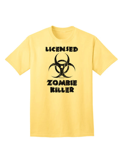 Officially Licensed Zombie Killer - Biohazard Adult T-Shirt by TooLoud-Mens T-shirts-TooLoud-Yellow-Small-Davson Sales