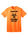 Officially Licensed Zombie Killer - Biohazard Adult T-Shirt by TooLoud-Mens T-shirts-TooLoud-Neon-Orange-Small-Davson Sales