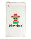 Oh My Gato - Cinco De Mayo Micro Terry Gromet Golf Towel 16 x 25 inch by TooLoud-Golf Towel-TooLoud-White-Davson Sales