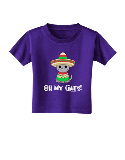 Oh My Gato - Cinco De Mayo Toddler T-Shirt Dark-Toddler T-Shirt-TooLoud-Purple-2T-Davson Sales