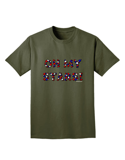 Oh My Stars Patriotic Design Adult Dark T-Shirt by TooLoud-Mens T-Shirt-TooLoud-Military-Green-Small-Davson Sales