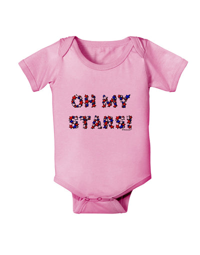 Oh My Stars Patriotic Design Baby Romper Bodysuit by TooLoud-Baby Romper-TooLoud-Light-Pink-06-Months-Davson Sales