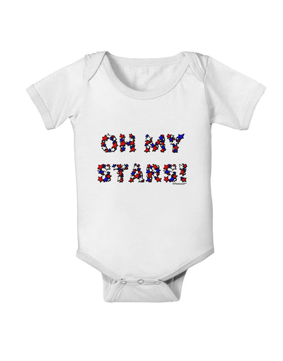 Oh My Stars Patriotic Design Baby Romper Bodysuit by TooLoud-Baby Romper-TooLoud-White-06-Months-Davson Sales