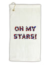 Oh My Stars Patriotic Design Micro Terry Gromet Golf Towel 16 x 25 inch by TooLoud-Golf Towel-TooLoud-White-Davson Sales