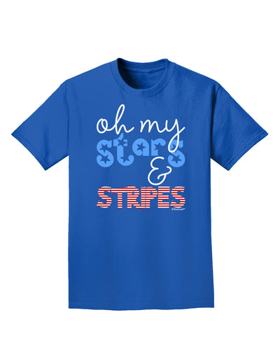 Oh My Stars and Stripes - Patriotic Design Adult Dark T-Shirt-Mens T-Shirt-TooLoud-Royal-Blue-Small-Davson Sales