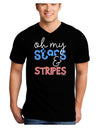 Oh My Stars and Stripes - Patriotic Design Adult Dark V-Neck T-Shirt-TooLoud-Black-Small-Davson Sales