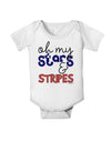 Oh My Stars and Stripes - Patriotic Design Baby Romper Bodysuit-Baby Romper-TooLoud-White-06-Months-Davson Sales