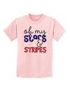 Oh My Stars and Stripes - Patriotic Design Childrens T-Shirt-Childrens T-Shirt-TooLoud-PalePink-X-Small-Davson Sales