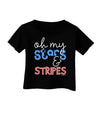 Oh My Stars and Stripes - Patriotic Design Infant T-Shirt Dark-Infant T-Shirt-TooLoud-Black-06-Months-Davson Sales