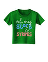 Oh My Stars and Stripes - Patriotic Design Toddler T-Shirt Dark-Toddler T-Shirt-TooLoud-Clover-Green-2T-Davson Sales