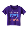 Oh My Stars and Stripes - Patriotic Design Toddler T-Shirt Dark-Toddler T-Shirt-TooLoud-Purple-2T-Davson Sales