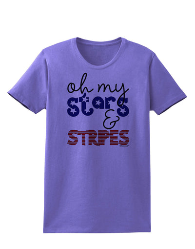 Oh My Stars and Stripes - Patriotic Design Womens T-Shirt-Womens T-Shirt-TooLoud-Violet-X-Small-Davson Sales