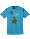 Oh Snap Chocolate Bunny Easter Adult Dark T-Shirt-Mens T-Shirt-TooLoud-Turquoise-Small-Davson Sales