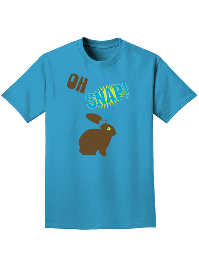 Oh Snap Chocolate Bunny Easter Adult Dark T-Shirt-Mens T-Shirt-TooLoud-Turquoise-Small-Davson Sales