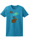 Oh Snap Chocolate Bunny Easter Womens Dark T-Shirt - Ladies-TooLoud-Turquoise-X-Small-Davson Sales