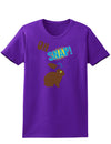 Oh Snap Chocolate Bunny Easter Womens Dark T-Shirt - Ladies-TooLoud-Purple-X-Small-Davson Sales