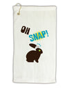Oh Snap Chocolate Easter Bunny Micro Terry Gromet Golf Towel 11&#x22;x19-Golf Towel-TooLoud-White-Davson Sales