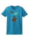 Oh Snap Chocolate Easter Bunny Womens Dark T-Shirt-TooLoud-Turquoise-X-Small-Davson Sales