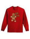 Oh Snap Gingerbread Man Christmas Adult Long Sleeve Dark T-Shirt-TooLoud-Red-Small-Davson Sales