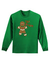 Oh Snap Gingerbread Man Christmas Adult Long Sleeve Dark T-Shirt-TooLoud-Kelly-Green-Small-Davson Sales