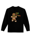 Oh Snap Gingerbread Man Christmas Adult Long Sleeve Dark T-Shirt-TooLoud-Black-Small-Davson Sales