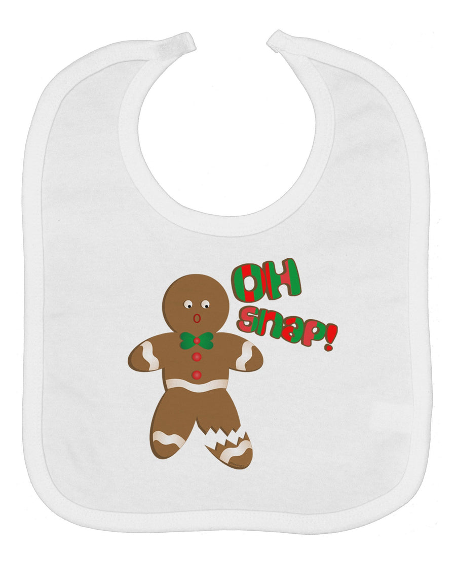 Oh Snap Gingerbread Man Christmas Baby Bib