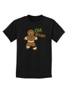 Oh Snap Gingerbread Man Christmas Childrens Dark T-Shirt-Childrens T-Shirt-TooLoud-Black-X-Small-Davson Sales