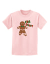 Oh Snap Gingerbread Man Christmas Childrens T-Shirt-Childrens T-Shirt-TooLoud-PalePink-X-Small-Davson Sales