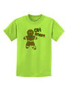 Oh Snap Gingerbread Man Christmas Childrens T-Shirt-Childrens T-Shirt-TooLoud-Lime-Green-X-Small-Davson Sales