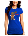 Oh Snap Gingerbread Man Christmas Juniors Crew Dark T-Shirt-T-Shirts Juniors Tops-TooLoud-Royal-Blue-Juniors Fitted Small-Davson Sales