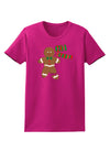 Oh Snap Gingerbread Man Christmas Womens Dark T-Shirt-TooLoud-Hot-Pink-Small-Davson Sales
