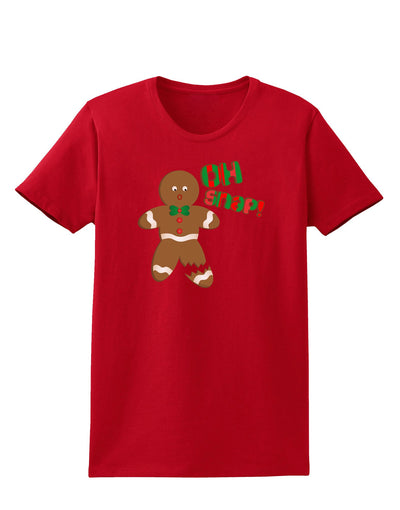 Oh Snap Gingerbread Man Christmas Womens Dark T-Shirt-TooLoud-Red-X-Small-Davson Sales