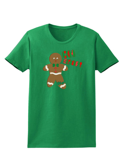 Oh Snap Gingerbread Man Christmas Womens Dark T-Shirt-TooLoud-Kelly-Green-X-Small-Davson Sales