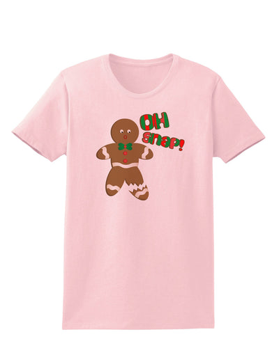 Oh Snap Gingerbread Man Christmas Womens T-Shirt-Womens T-Shirt-TooLoud-PalePink-X-Small-Davson Sales