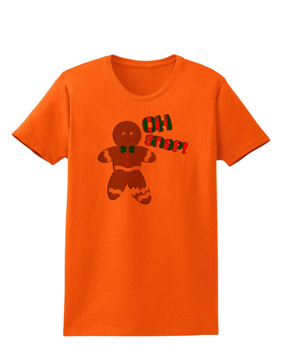 Oh Snap Gingerbread Man Christmas Womens T-Shirt-Womens T-Shirt-TooLoud-Orange-X-Small-Davson Sales