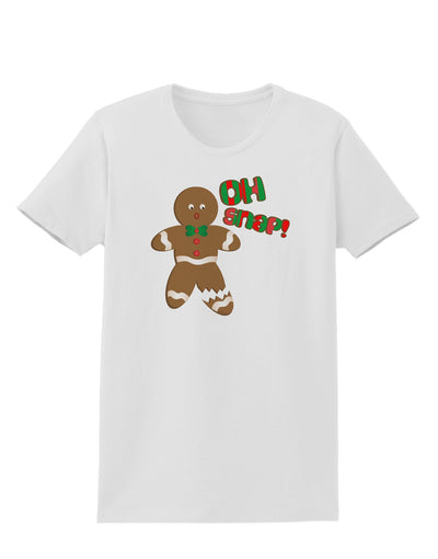 Oh Snap Gingerbread Man Christmas Womens T-Shirt-Womens T-Shirt-TooLoud-White-X-Small-Davson Sales