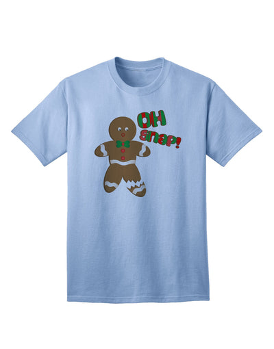 Oh Snap Gingerbread Man - Premium Christmas Adult T-Shirt for Festive Celebrations-Mens T-shirts-TooLoud-Light-Blue-Small-Davson Sales
