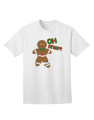 Oh Snap Gingerbread Man - Premium Christmas Adult T-Shirt for Festive Celebrations-Mens T-shirts-TooLoud-White-Small-Davson Sales