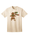 Oh Snap Gingerbread Man - Premium Christmas Adult T-Shirt for Festive Celebrations-Mens T-shirts-TooLoud-Natural-Small-Davson Sales