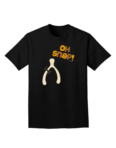 Oh Snap Wishbone - Thanksgiving Adult Dark T-Shirt-Mens T-Shirt-TooLoud-Black-Small-Davson Sales