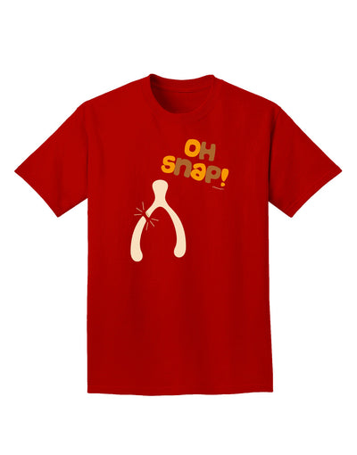 Oh Snap Wishbone - Thanksgiving Adult Dark T-Shirt-Mens T-Shirt-TooLoud-Red-Small-Davson Sales