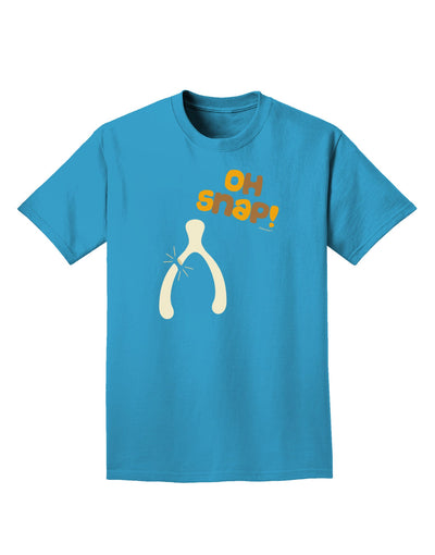 Oh Snap Wishbone - Thanksgiving Adult Dark T-Shirt-Mens T-Shirt-TooLoud-Turquoise-Small-Davson Sales