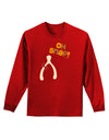 Oh Snap Wishbone - Thanksgiving Adult Long Sleeve Dark T-Shirt-TooLoud-Red-Small-Davson Sales